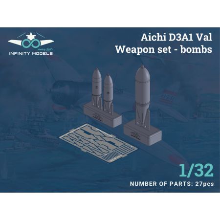 INFINITY MODELS 3206-02+ AICHI D3A1 VAL WEAPON SET (BOMBS) 1/32