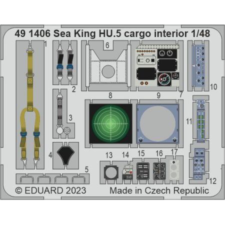 EDUARD 491406 SEA KING HU.5 CARGO INTERIOR (AIRFIX) 1/48