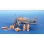 CMK 129-F72402 3D PRINTED  TEMPEST PILOT, DOG AND MECHANIC WITH ACCUMULATOR TROLLEY 1/72