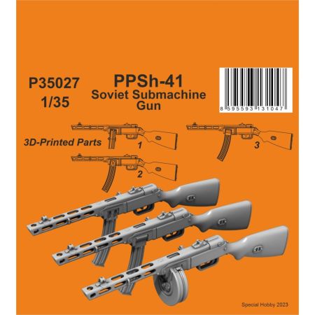 CMK P35027 3D PRINT MILITAIRE PPSH-41 SOVIET SUBMACHINE GUN 1/35