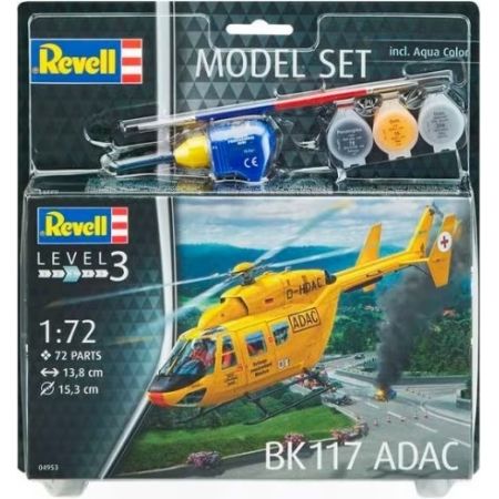 REVELL 64953 MODEL SET HELICOPTERE BK117 ADAC 1/72