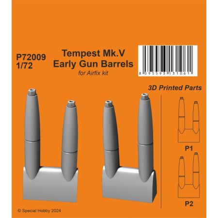 TEMPEST MK.V EARLY GUN BARRELS 1/72