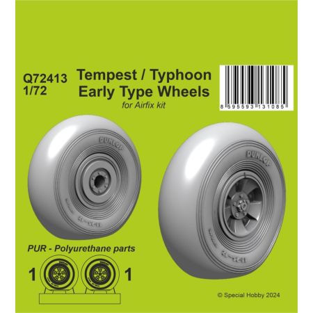 TEMPEST/TYPHOON EARLY TYPE WHEELS (AIRFIX) 1/72