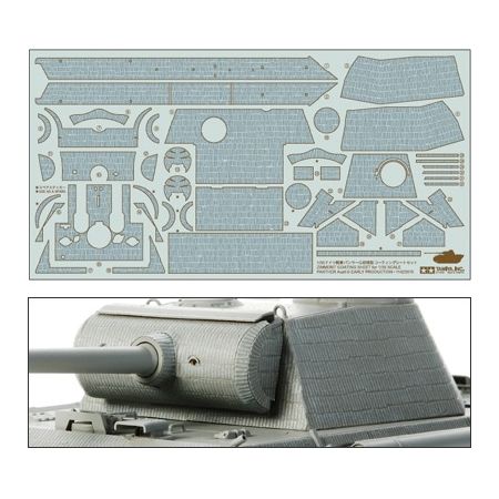 TAMIYA 12646 ZIMMERIT COATING SHEET for 1/35 SCALE PANTHER Ausf.G EARLY PRODUCTION