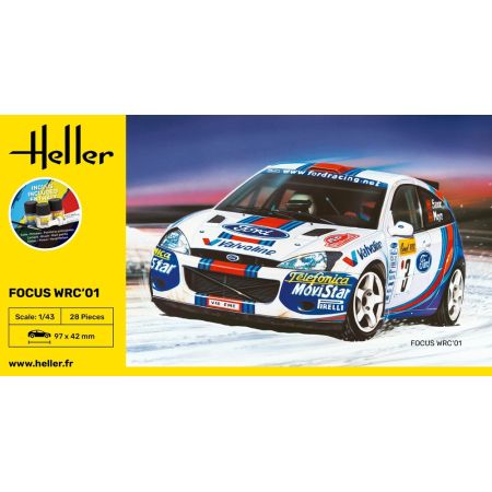 HELLER 56196 MAQUETTE VOITURE STARTER KIT FOCUS WRC'01 1/43