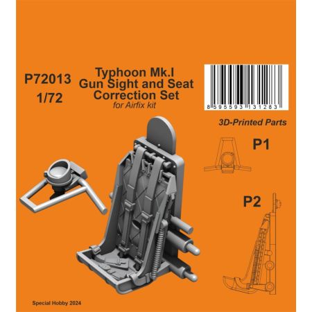 CMK KITS 129-P72013 TYPHOON MK.I GUN SIGHT AND SEAT CORRECTION SET 1/72