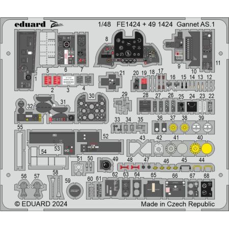EDUARD FE1424 GANNET AS.1 1/48 ZOOM SET FOR AIRFIX
