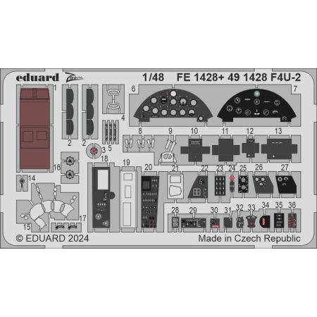 EDUARD FE1428 F4U-2 1/48 ZOOM SET FOR MAGIC FACTORY