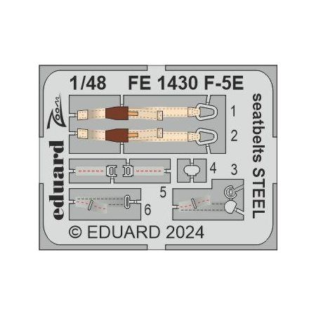 EDUARD FE1430 F-5E SEATBELTS STEEL 1/48 ZOOM SET FOR AFV CLUB / EDUARD