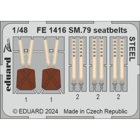 EDUARD FE1416 SM.79 SEATBELTS STEEL 1/48 ZOOM SET FOR EDUARD