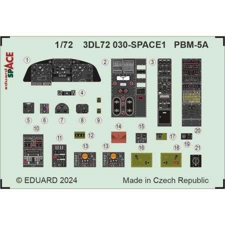 EDUARD 3DL72030 PBM-5A SPACE 1/72 SPACE FOR ACADEMY