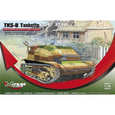 MIRAGE HOBBY 354013 TANKETTE TKS-B (2 VERSIONS) AUTOMATIC CANNON 20MM MK.38 OR 7,92MM MK.25 HOTCHKISS 1/35