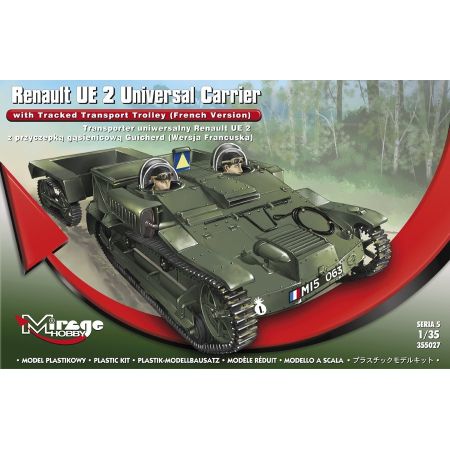 Mirage Hobby 355027 - Renault UE 2 Universal Carrier Carrier with Tracked Transport Trolley (French Version) 1/35