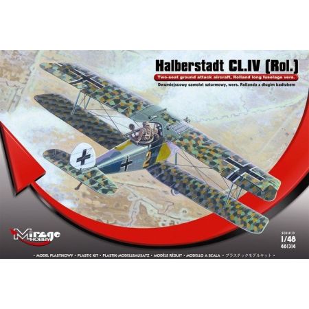 MIRAGE HOBBY 481314 HALBERSTADT CL.IV (ROL) TWO-SEAT GROUND SUPPORT AIRCRAFT ROLAND PRODUCTION BATCH 1/48