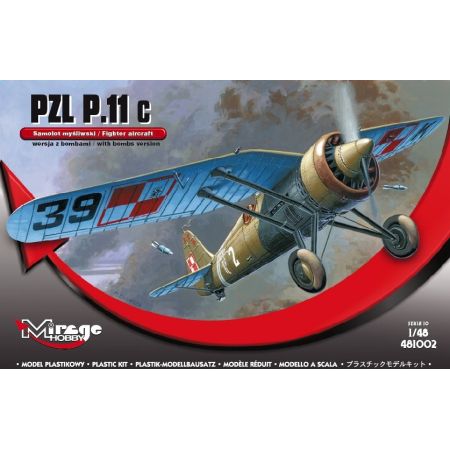 MIRAGE HOBBY 481002 PZL P-11C WITH BOMBS 1/48