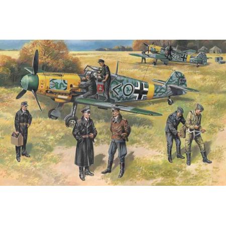 ICM 48803 BF 109F-2 WITH GERMAN PILOTS AND GROUND PERSONNEL 1:48