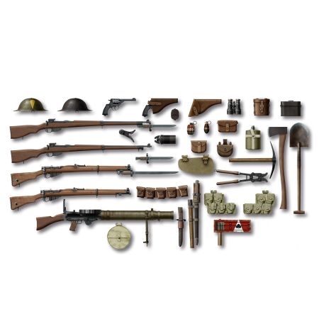 ICM 35683 WWI BRITISH INFANTRY WEAPON AND EQUIPMENT 1:35
