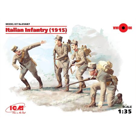 ICM 35687 ITALIAN INFANTRY (1915) (4 FIGURES) 1:35