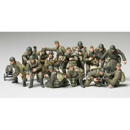 TAMIYA 32521 MAQUETTE MILITAIRE WWII RUSSIAN INFANTRY & TANK CREW SET 1/48
