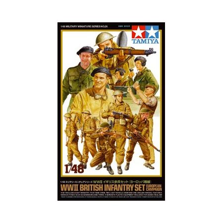 TAMIYA 32526 MAQUETTE MILITAIRE WWII BRITISH INFANTRY SET (EUROPEAN CAMPAIGN) 1/48