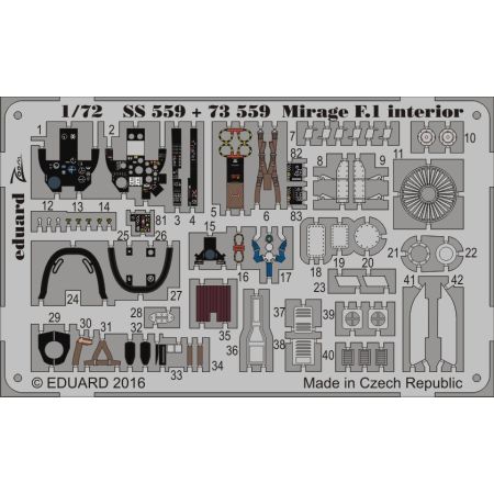 EDUARD SS559 MIRAGE F.1 INTERIOR (SPECIAL HOBBY) 1/72