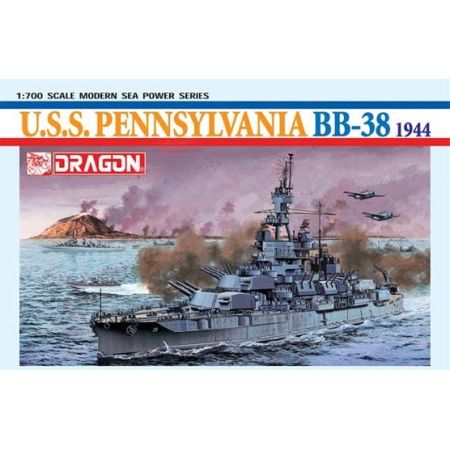 DRAGON 7041 MAQUETTE BATEAU USS PENNSYLVANIA BB-38 1/700