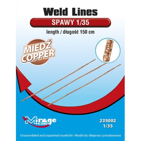 Weld Lines sc.1/35 Length:150cm (White Metal) 1/35