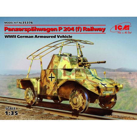 Icm 35376 - Panzerspähwagen P 204 (f) Railway WWII German Armoured Vehicle 1/35