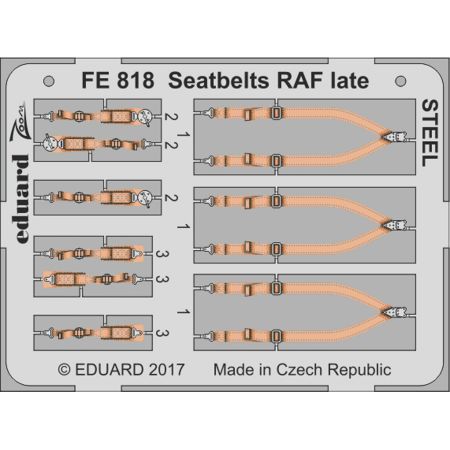 EDUARD FE818 SEATBELTS RAF LATE STEEL 1/48