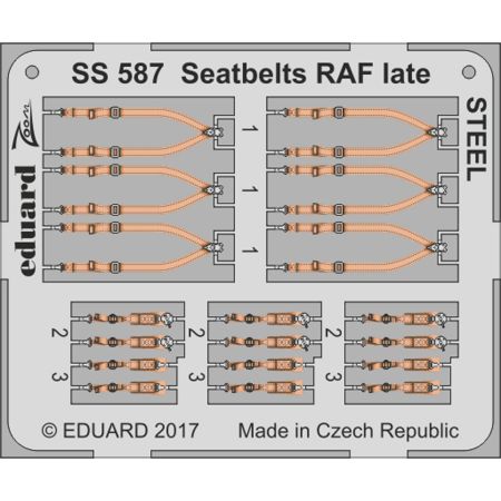 EDUARD SS587 SEATBELTS RAF LATE STEEL 1/72