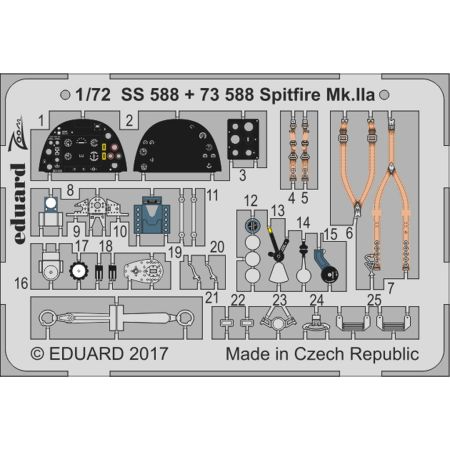 EDUARD SS588 SPITFIRE MK.IIA RECOMMANDÉ POUR REVELL 1/72