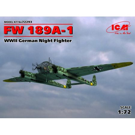 ICM 72293 FOCKE-WULF FW 189A-1, WWII GERMAN NIGHT FIGHTER 1/72