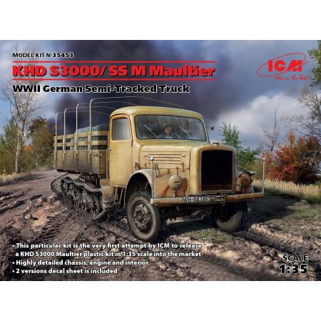 Icm 35453 - KHD S3000/SS M Maultier, WWII German Semi-Tracked Truck 1/35