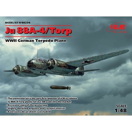 BOMBARDIER LANCE TORPILLE JU 88A-4 /TORP WWII 1/48