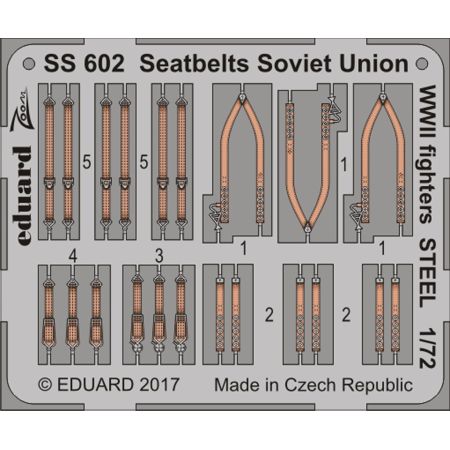 EDUARD SS602 SEATBELTS SOVIET UNION WWII FIGHTERS STEEL 1/72