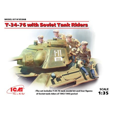 T-34-76 WITH SOVIET TANK RIDERS 1/35 (07/17)